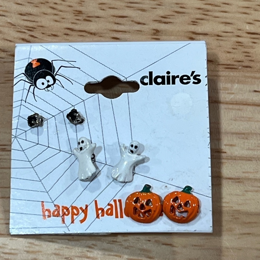 Claires Halloween Earrings Lot 3 Pairs